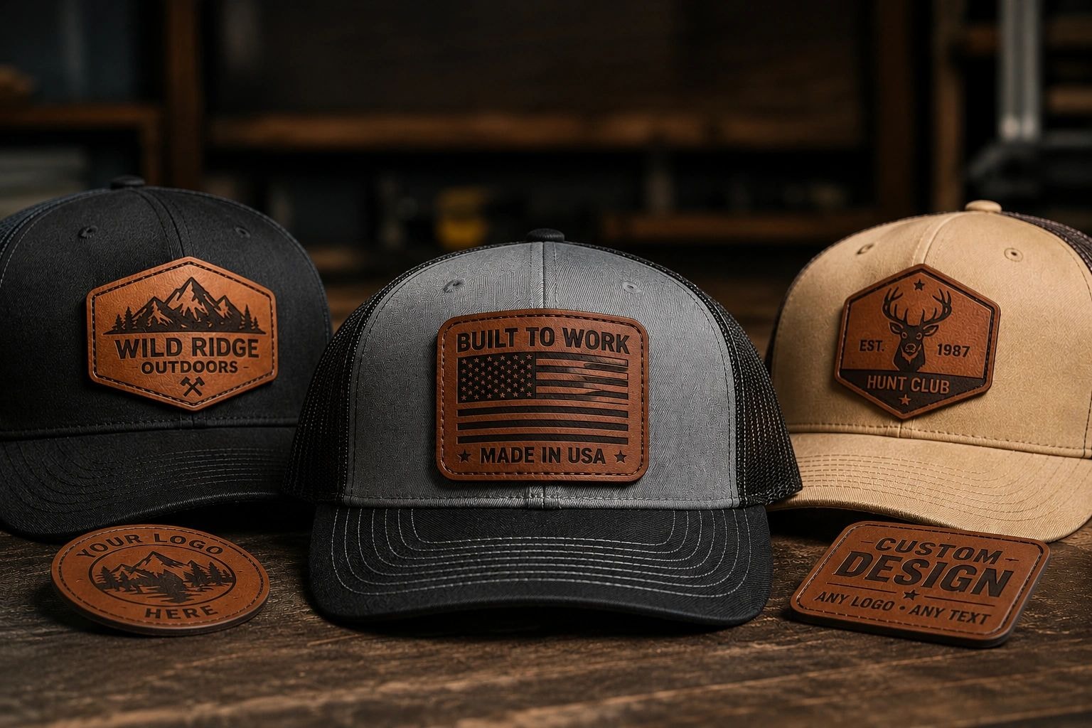Custom laser engraved baseball caps