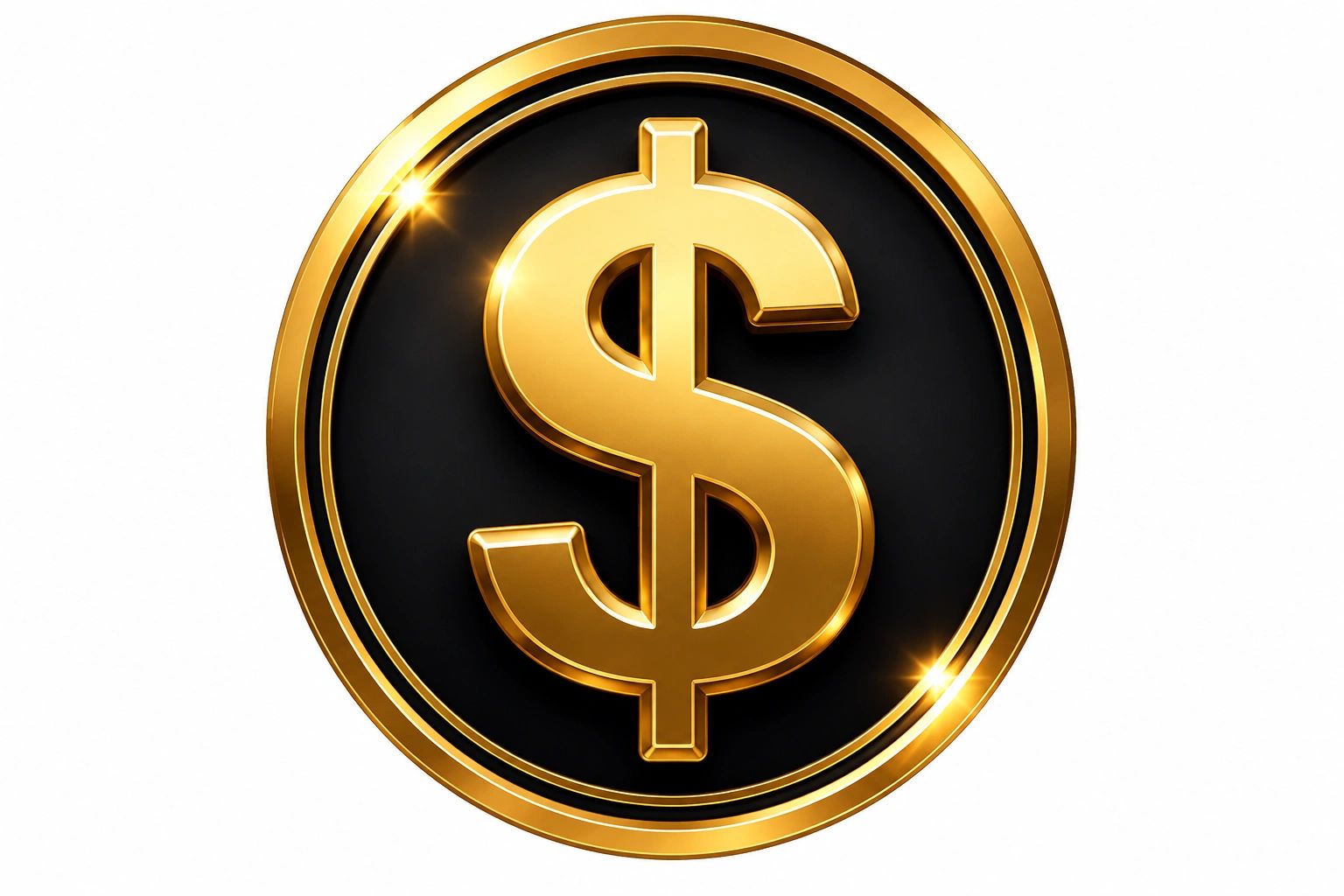 Gold dollar sign payment icon